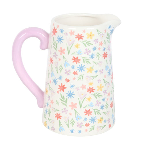 Spring Floral Print Flower Jug