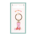 Pink Cowboy Boot Keyring