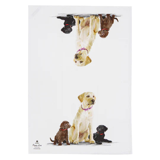 Puppy Love Labrador 2pack Tea Towels