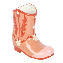 Load image into Gallery viewer, Pink Cowboy Boot Flower Vase