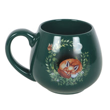 Load image into Gallery viewer, Green Sleeping Fox Rounded Mug