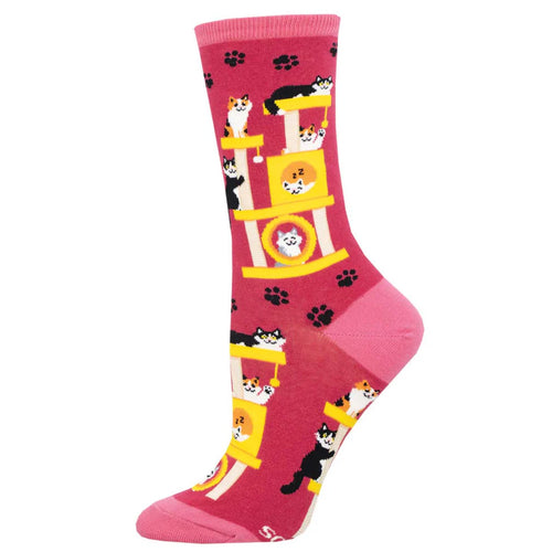 W Cool Cats Club Pink Socks