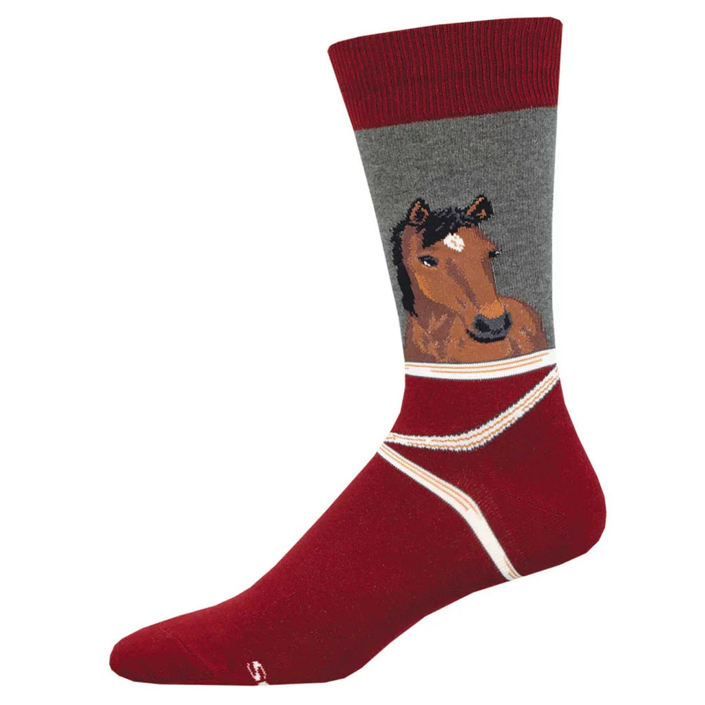 M Hey Neigh-Bor Charcoal Heather Sock