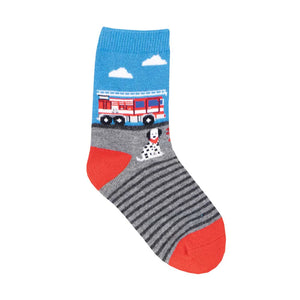 K Fire Engine 2-4Yrs Blue Socks