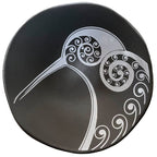 Gc Kiwi White on Black 7cm Porcelain Bowl