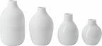 White Bottles Set of 4 Mini Vases