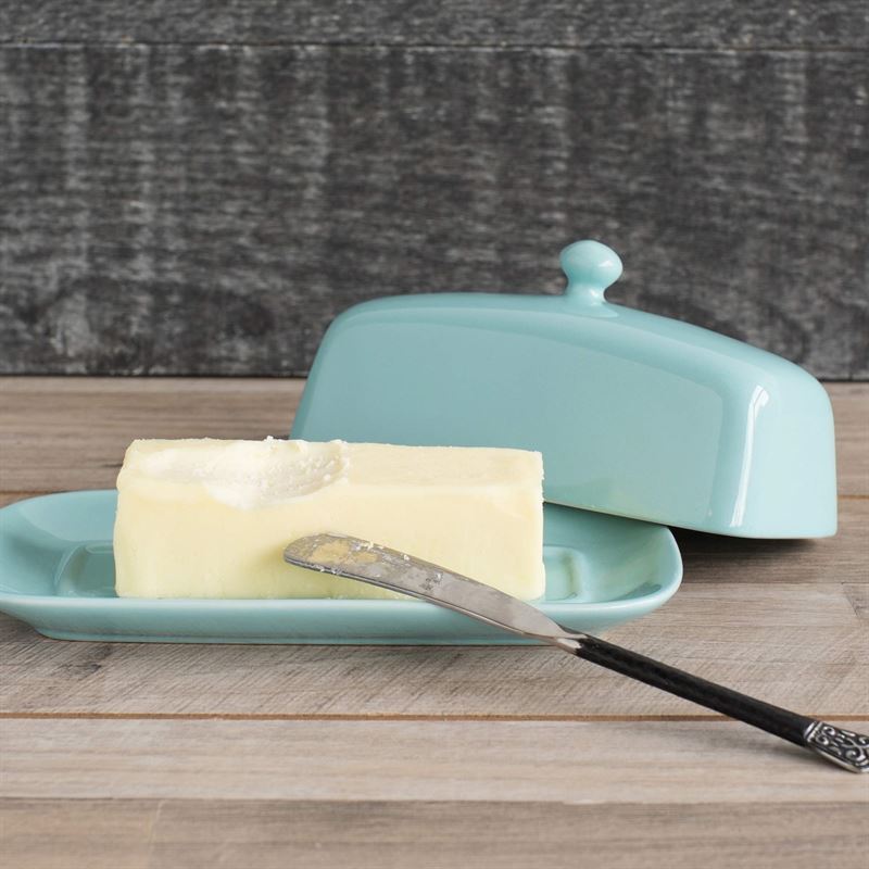 Eggshell Blue Rectangle Butter Dish