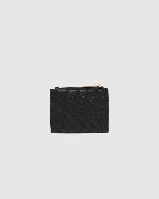 Lily Woven Wallet Black