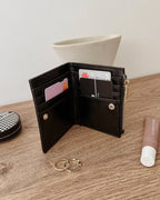 Lily Woven Wallet Black