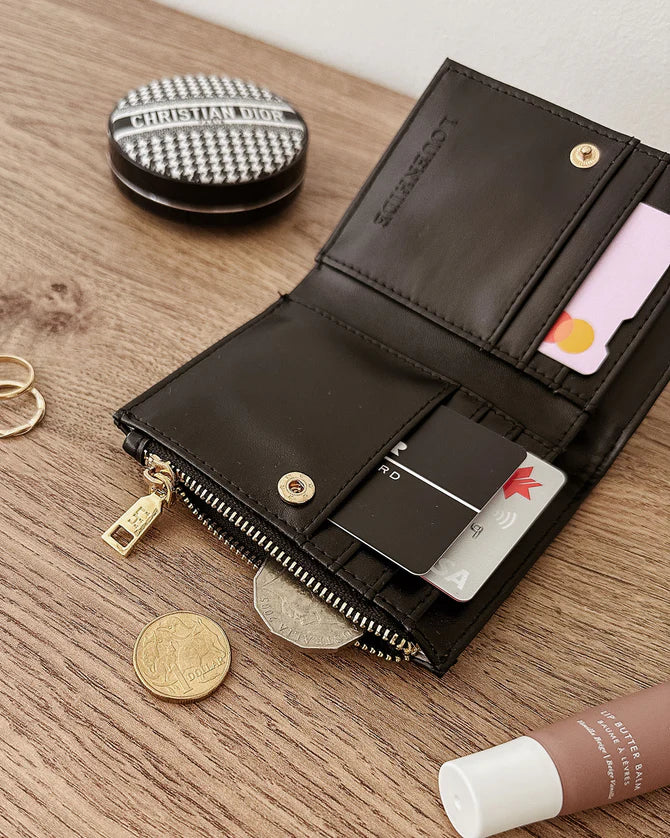 Lily Woven Wallet Black