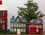 Alsace Tea Light House Navy Roof (YA0055)