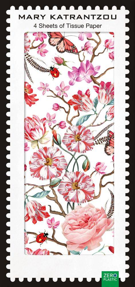 Red Floral Gift Tissue Paper