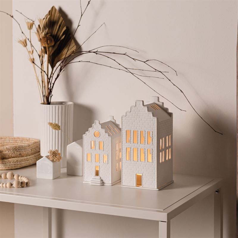 Small Brick Porcelain Tealight House