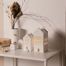 Load image into Gallery viewer, Small Brick Porcelain Tealight House