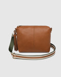 Daisy Tan Stripe Crossbody Bag