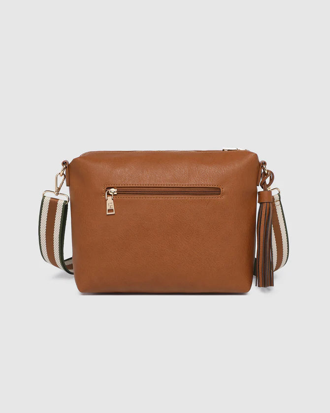 Daisy Tan Stripe Crossbody Bag