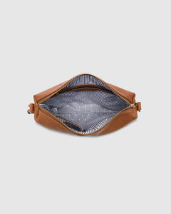 Daisy Tan Stripe Crossbody Bag