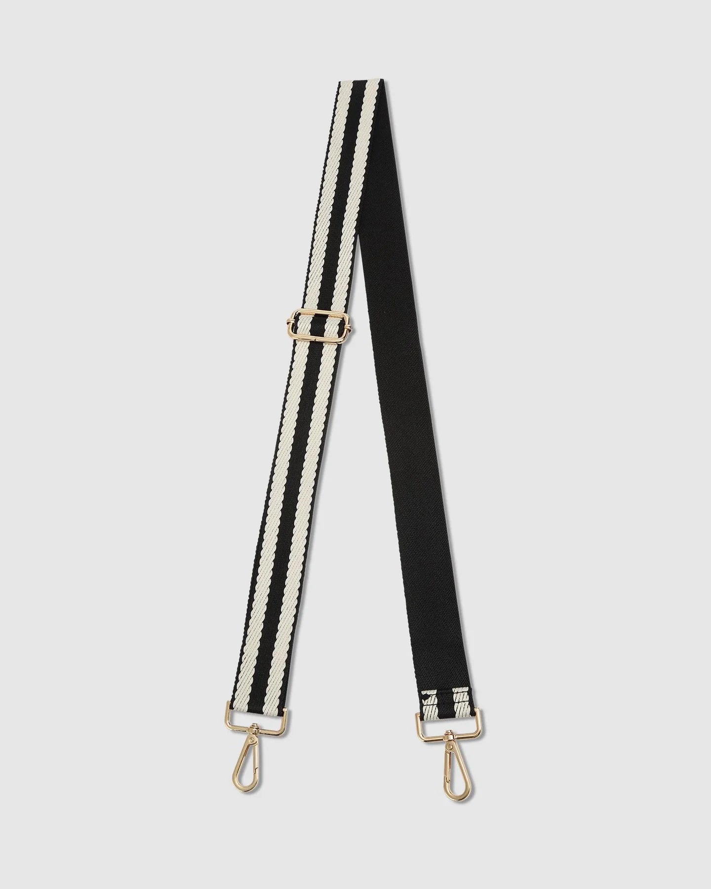 Stripe Webbing Guitar Strap Black