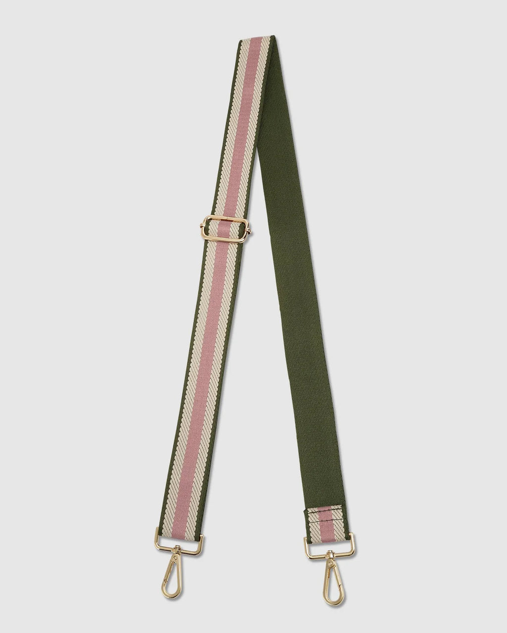 Stripe Webbing Guitar Strap Pink/Khaki