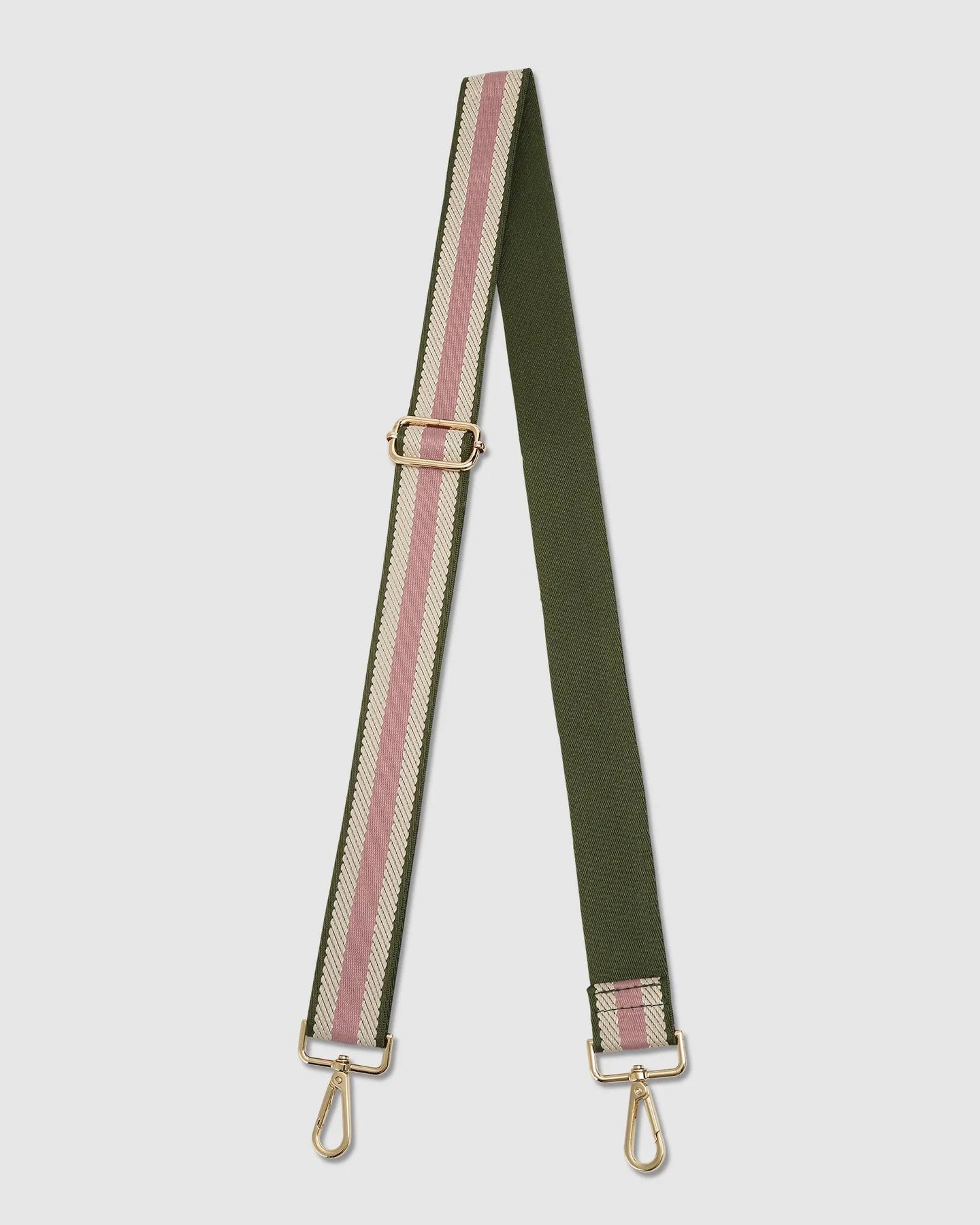 Stripe Webbing Guitar Strap Pink/Khaki