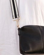 Stripe Webbing Guitar Strap Black