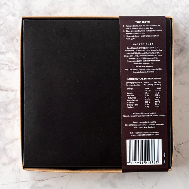 Remarkable Smash Bark Luxe Chocolate Raspberry