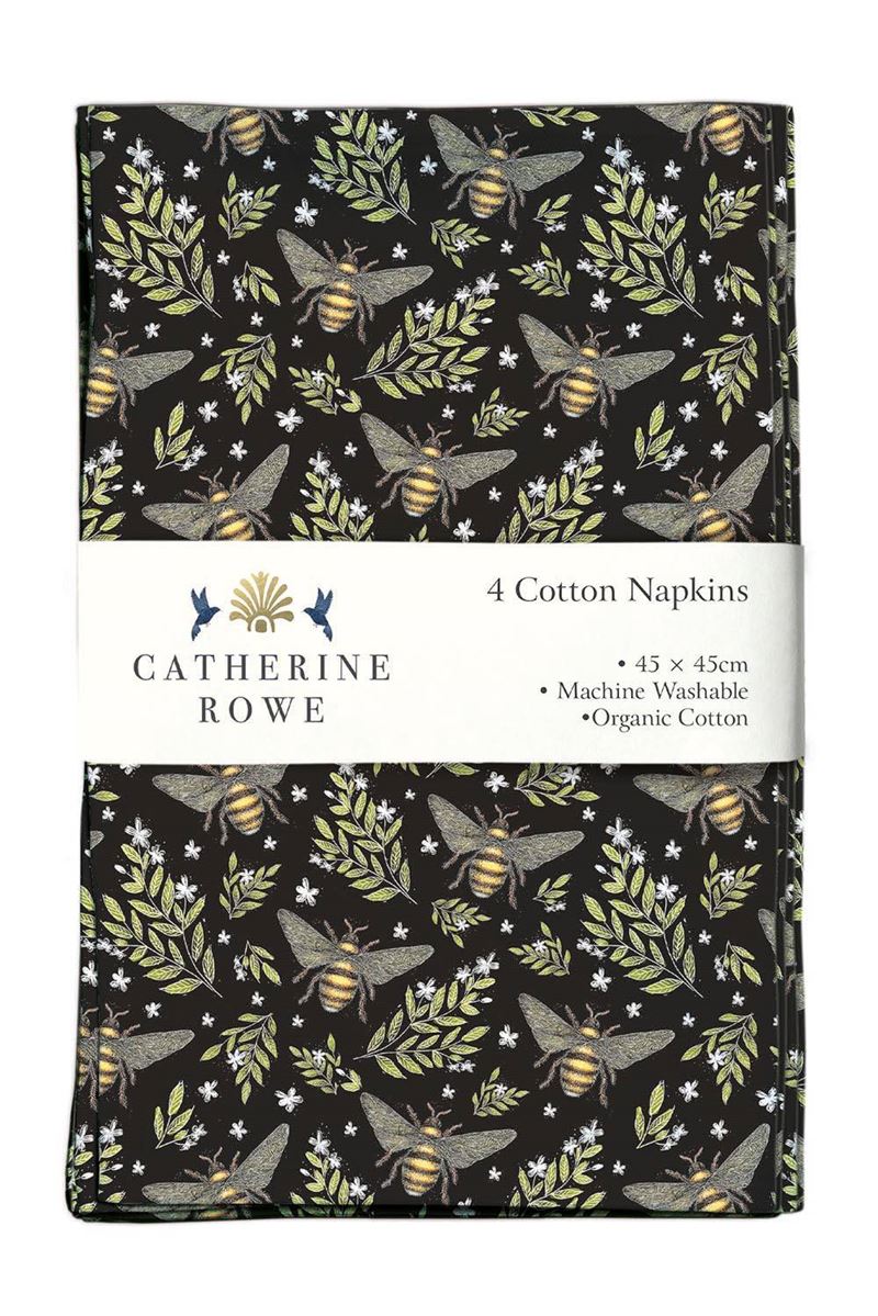 Honey Bee Cotton Napkin Set of 4