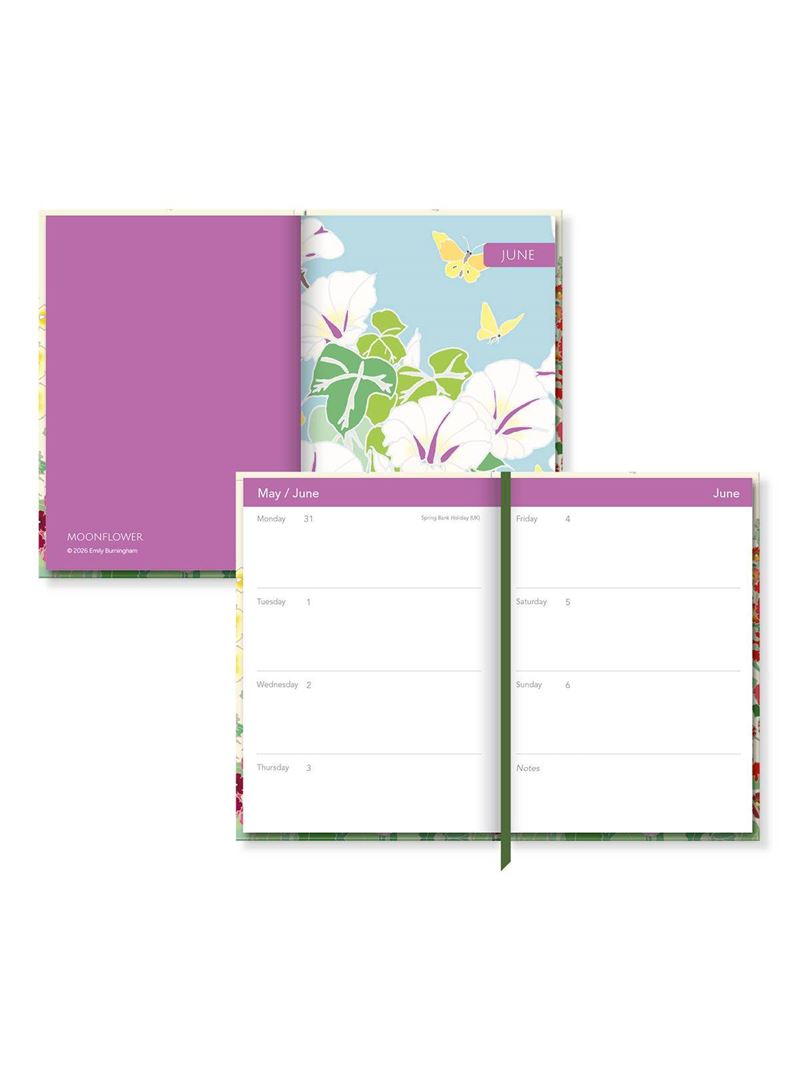 Hollyhocks 2027 A5 Desk Diary