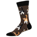 M Cat Butts Brown Heather Sock