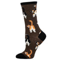 W Cat Butts Brown Heather Sock