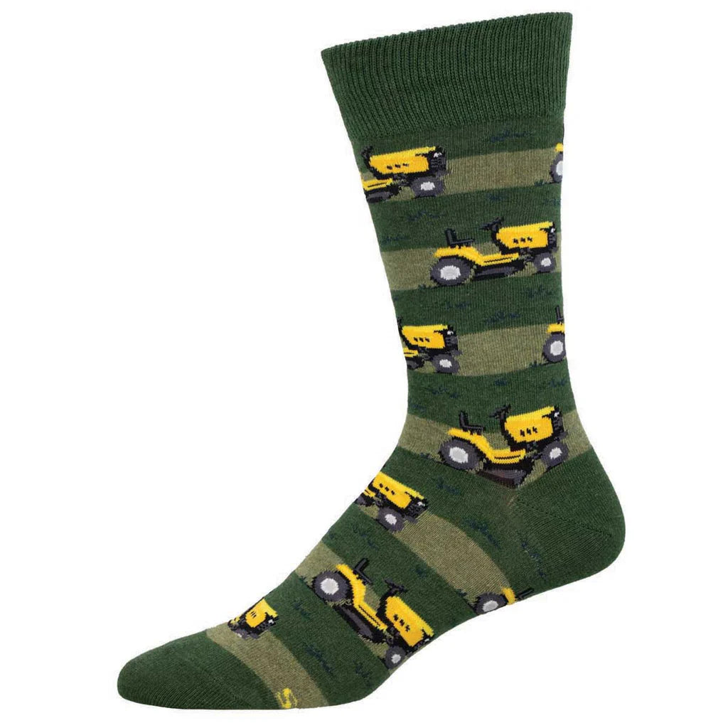 M Lawn Mower Green Heather Socks