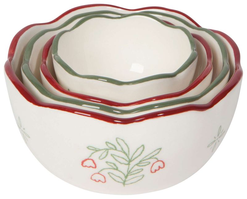 Camelia Set of 4 Stoneware Nesting Bowls