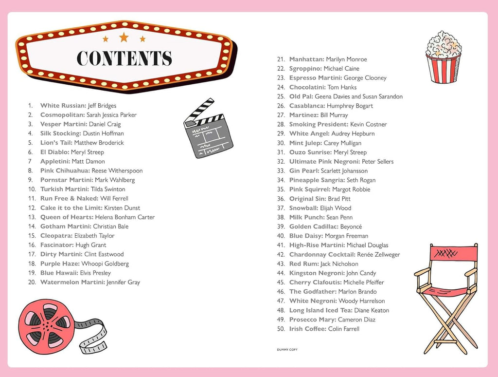 Hooray for Hollywood Cocktails