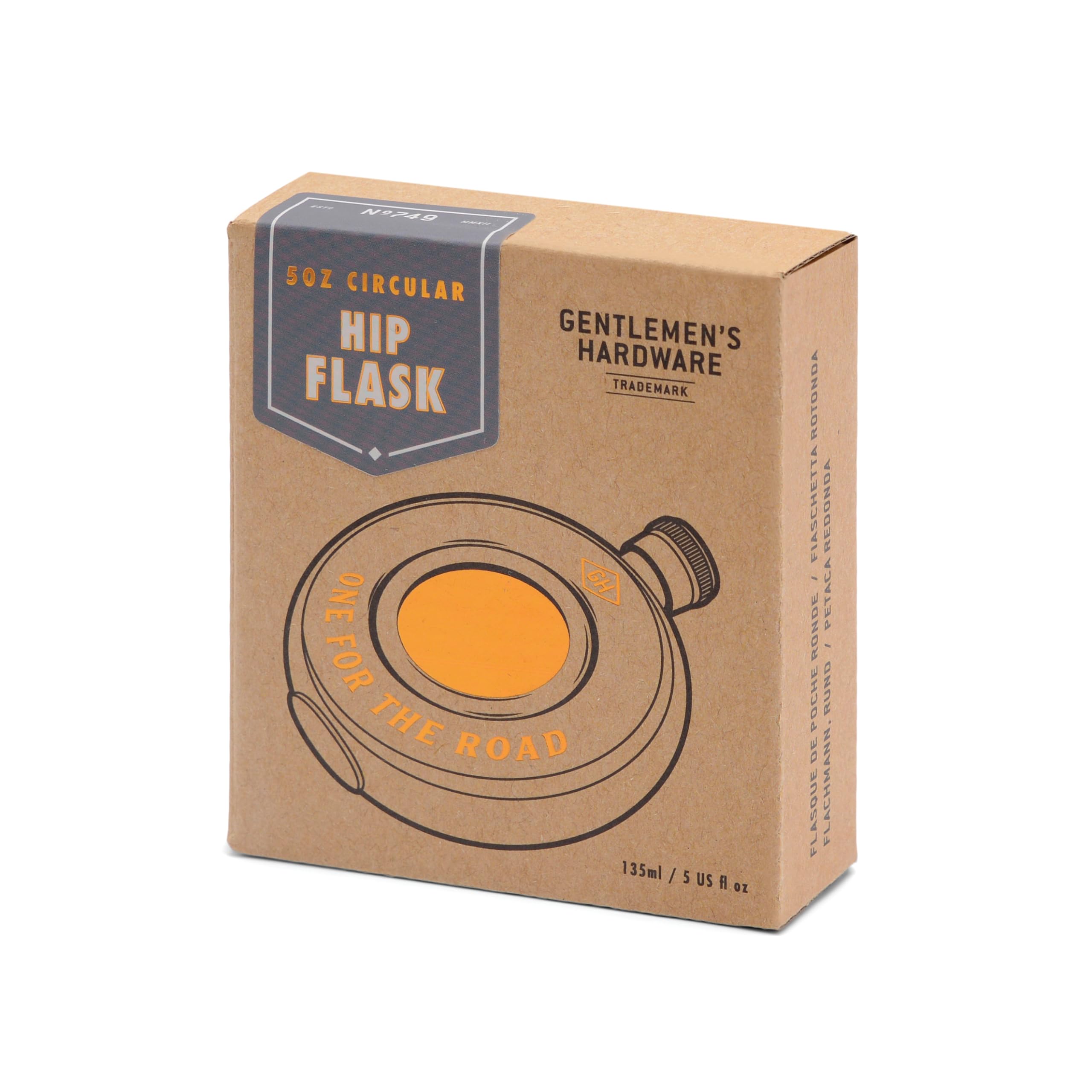 Circular Hip Flask One for the Road