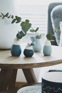 Blue Mini Pastel Vases Set of 4