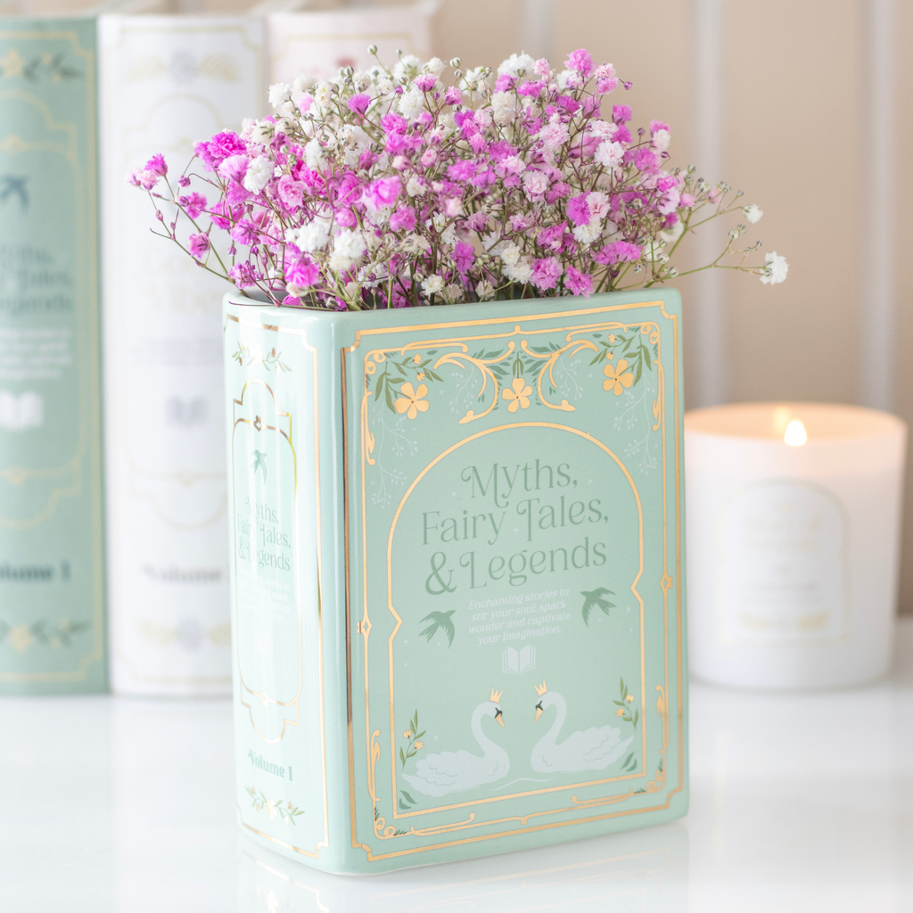 Green Book Shaped Ceramic Vase