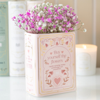 Pink Book Shaped Ceramic Vase