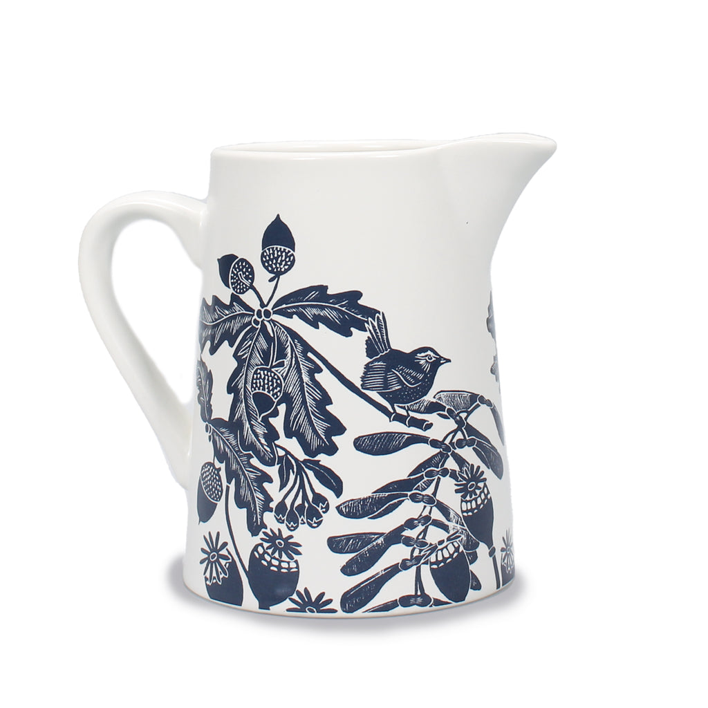 Kate Heiss Jug Woodland Navy