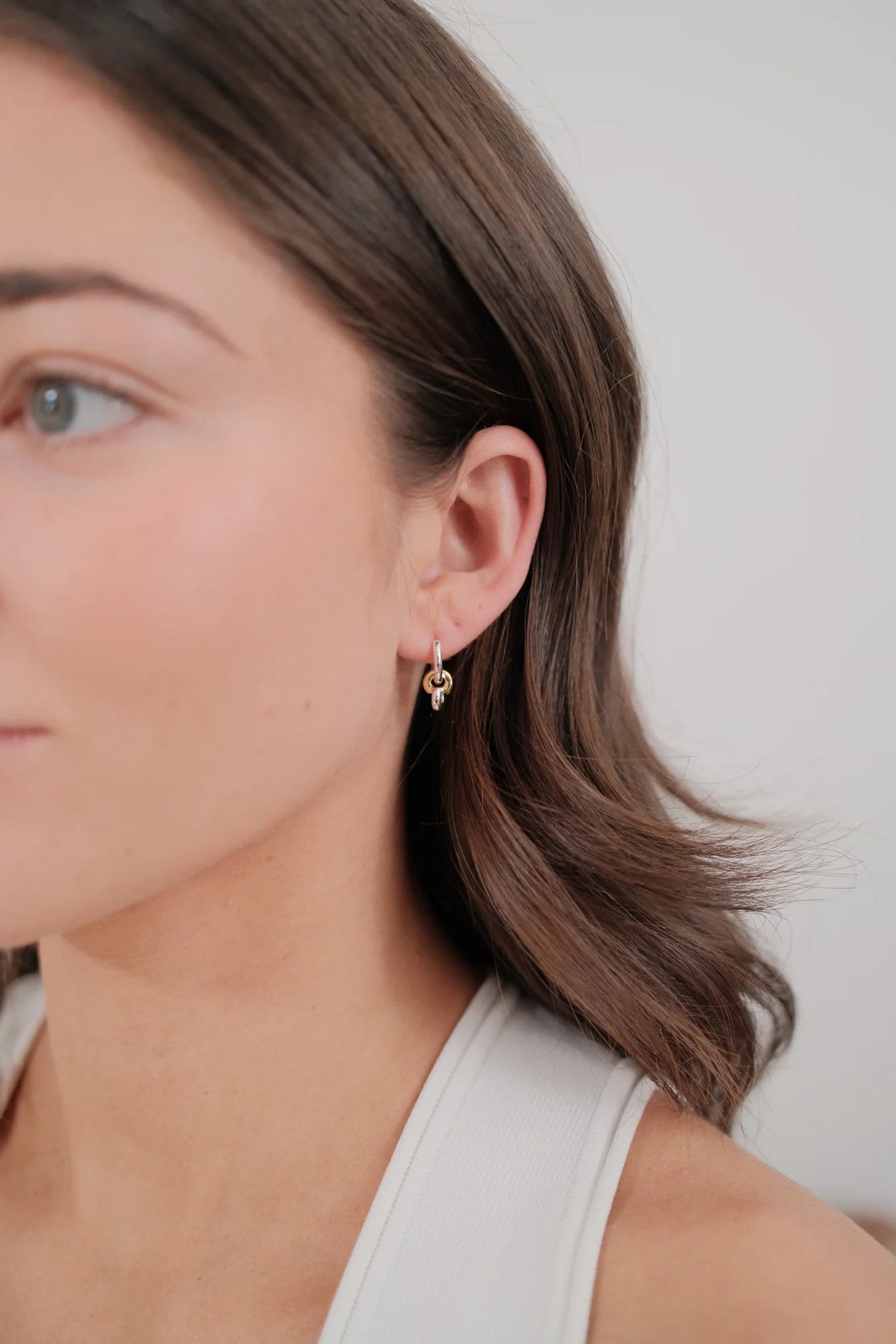 Daisy Gold Silver Earring