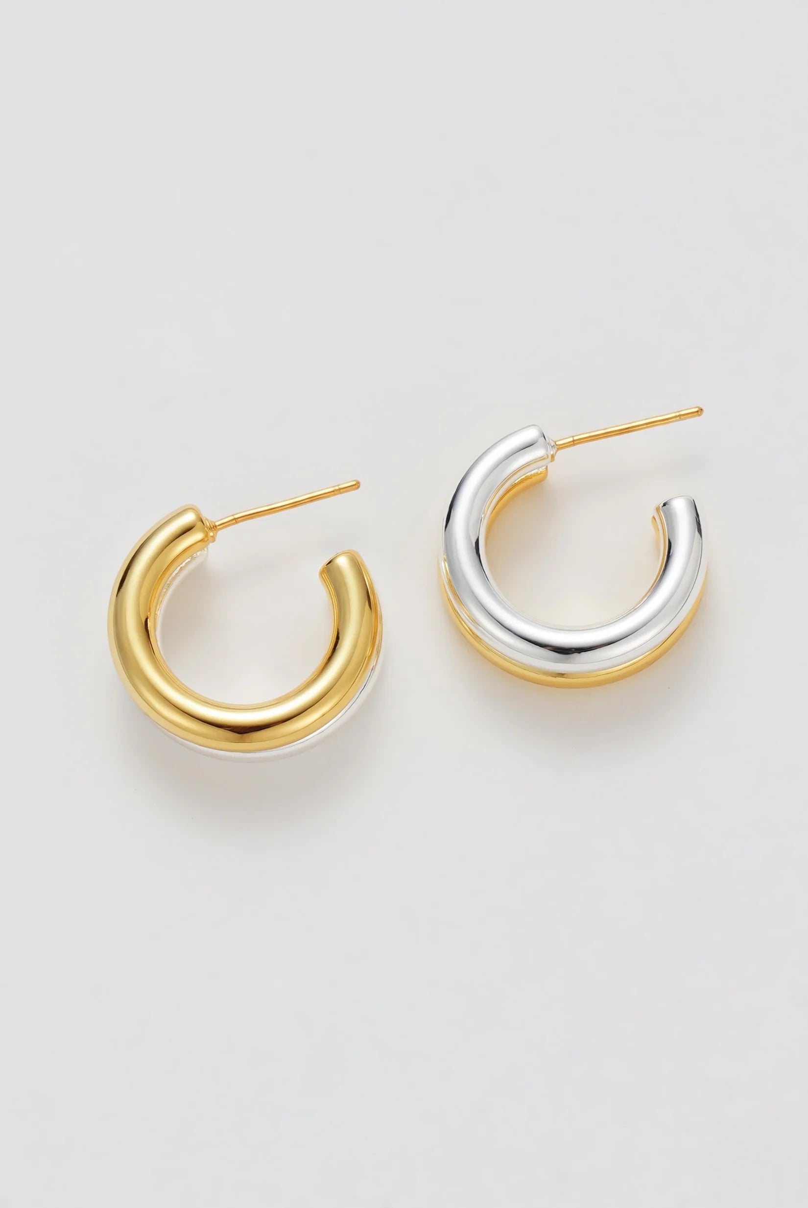 Luna Hoop Gold Silver Earring