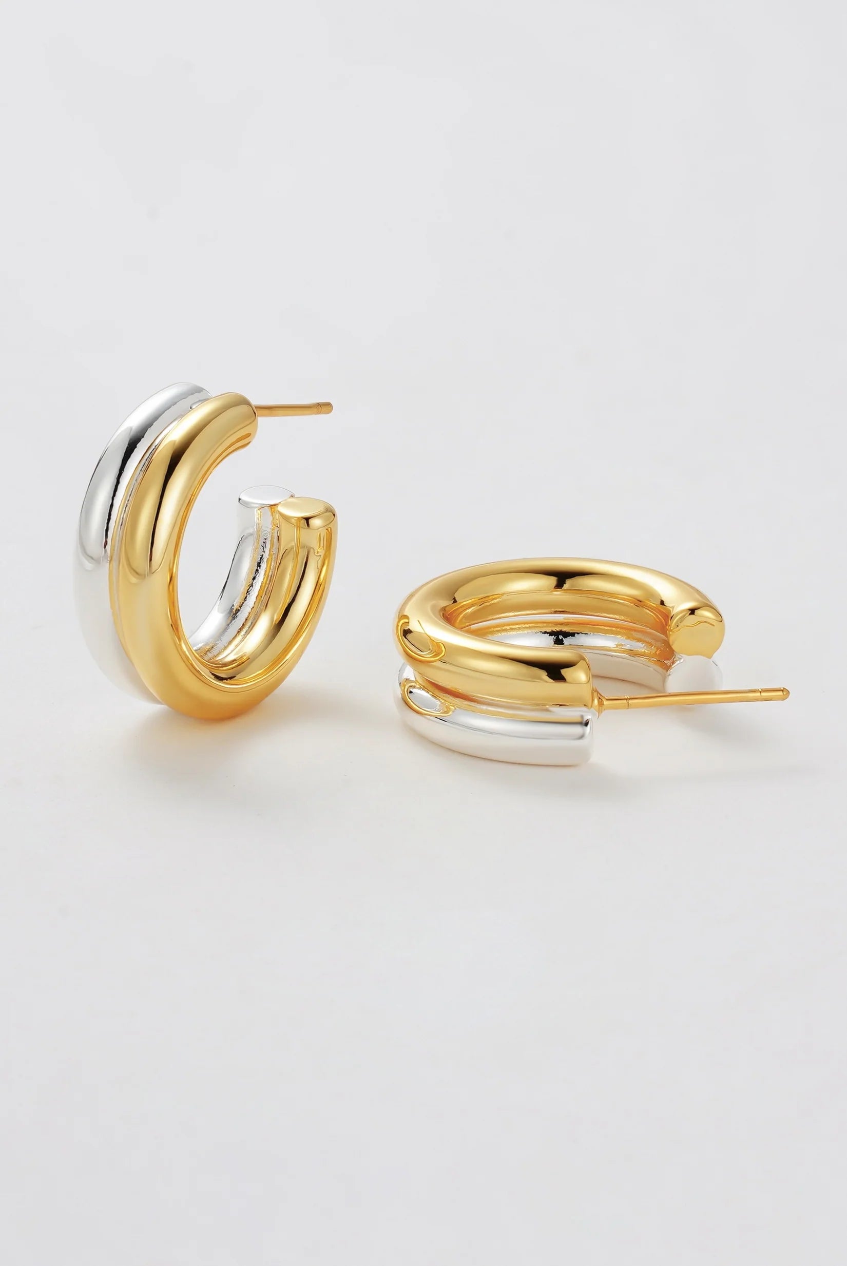Luna Hoop Gold Silver Earring