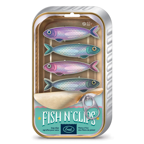 Fred Fish N Chips Set 4 Bag Clips