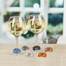 Load image into Gallery viewer, Fred Wine Lives 6 Cat Wine Markers