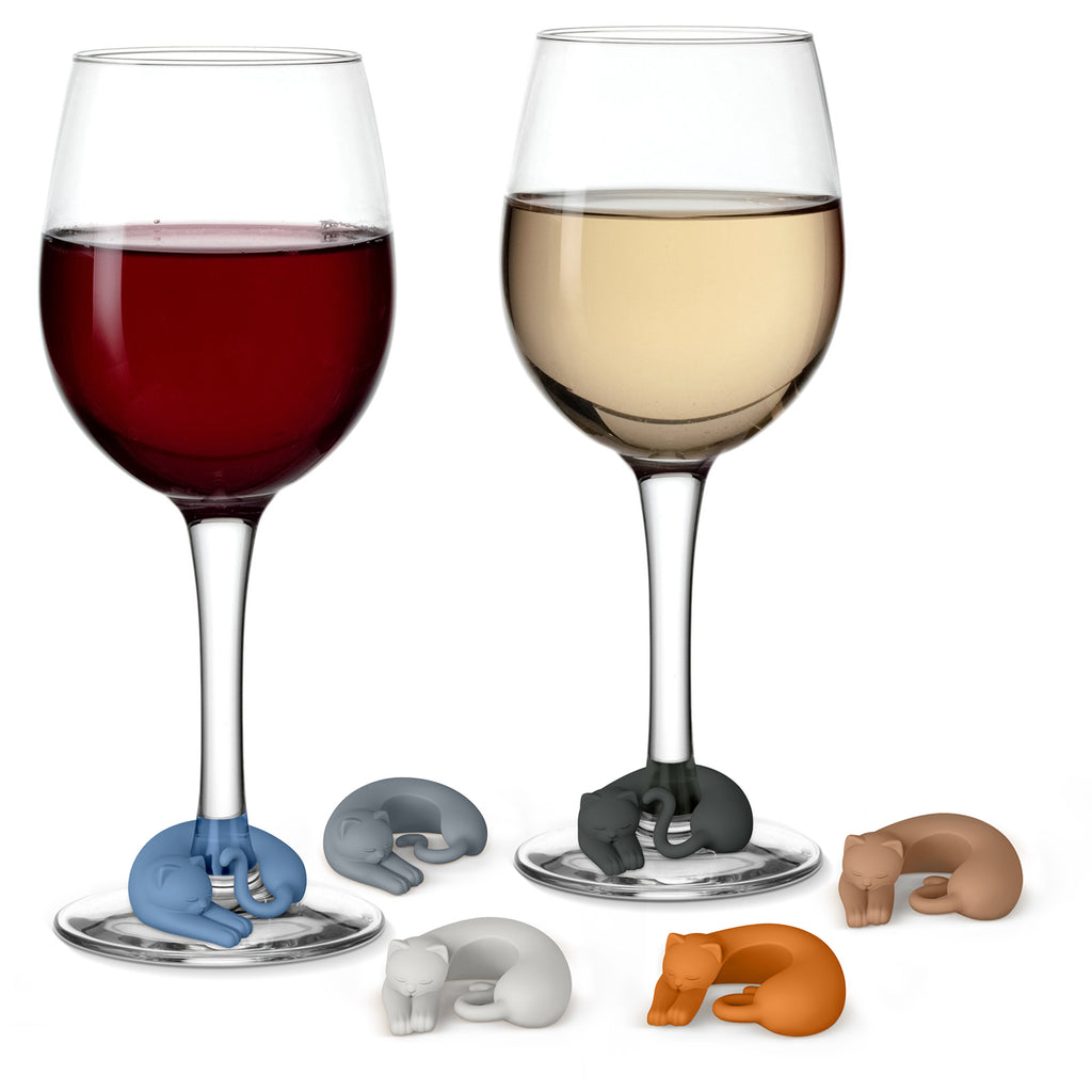 Fred Wine Lives 6 Cat Wine Markers