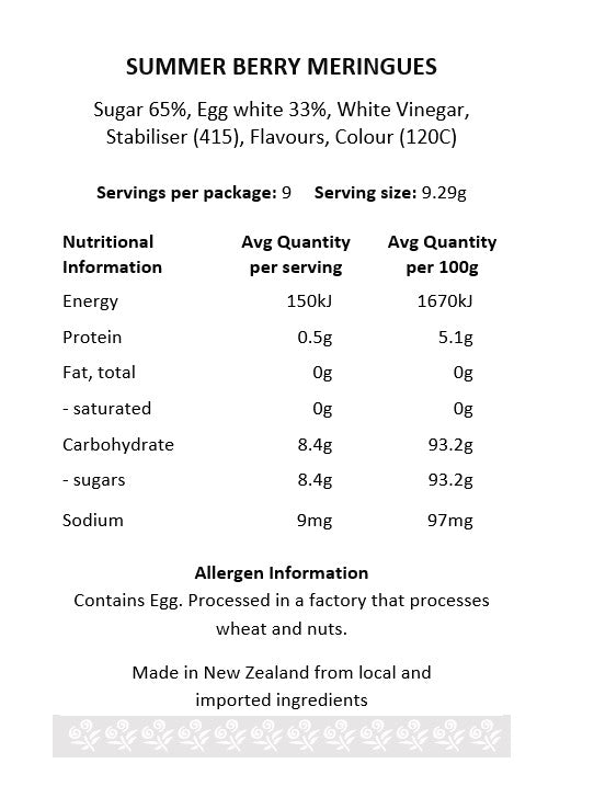 Summer Berry Petite Meringues