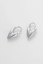 Jess Heart Silver Hoops