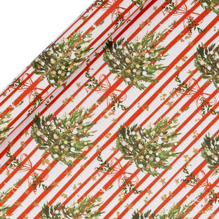 Xmas Tissue Spruce Red Stripe 4pk