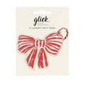 Xmas Winter Weave Bow Gift Tag 6Pack