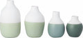 Green Pastel Bottles Set of 4 Mini Vases