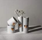 Gold Heart Mini Vase Set of 2